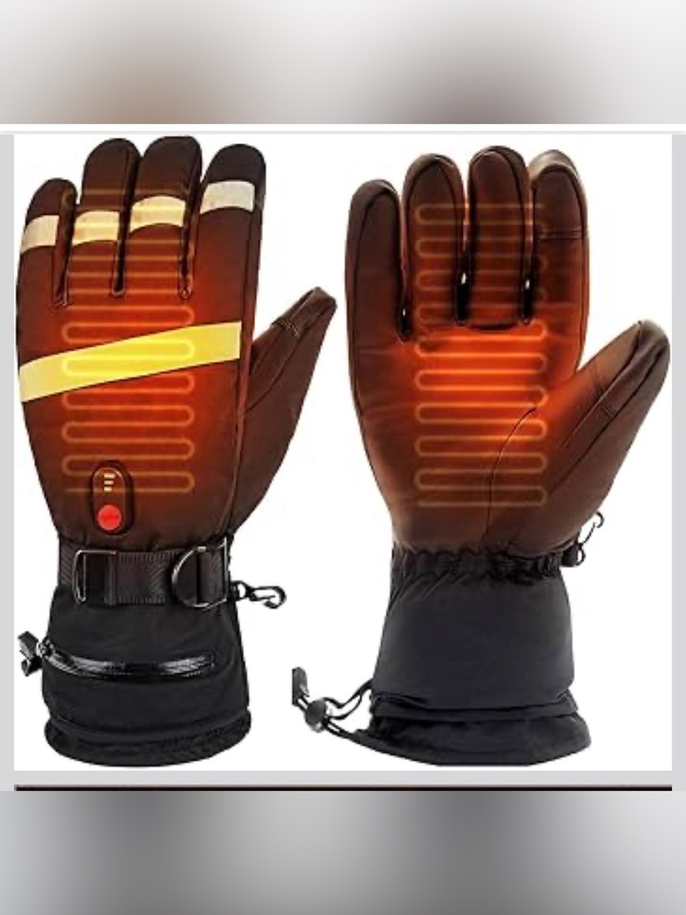 New Open Box Rechargeable Heated Gloves for Winter, 3 Heat Levels, Waterproof